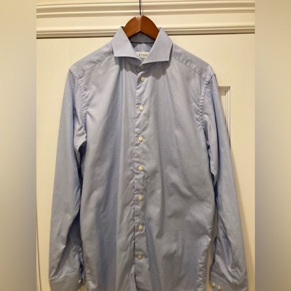 Men’s Eton Micro check dress shirt 16x41 - Picture 4 of 8